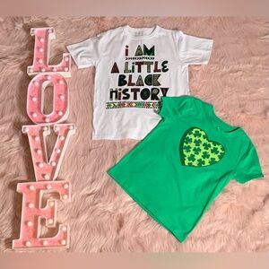 The Children's Place Green and White Graphic Tees 2 Pack